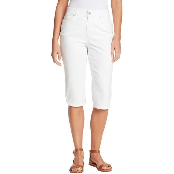 Gloria Vanderbilt Womens Capris Pant DGVB4493 All Around Slimming Effect White 6 - Picture 1 of 11
